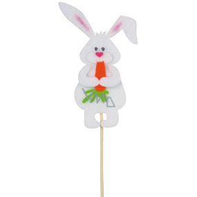 Zajačik s mrkvou biely zápich 11 cm + špajle