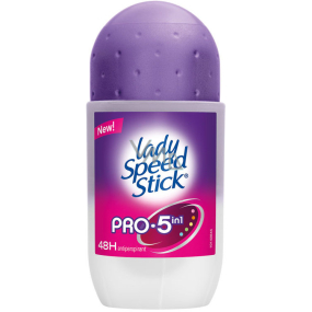 Lady Speed Stick Pro 5v1 guličkový antiperspirant dezodorant roll-on pre ženy 50 ml