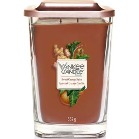 Yankee Candle Sweet Orange Spice - Sladký pomaranč a korenie sójová vonná sviečka Elevation veľká sklo 2 knôty 553 g