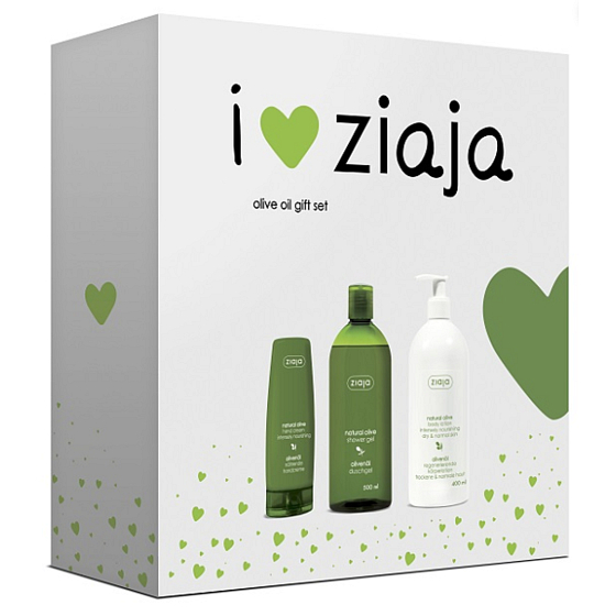 Ziaja Oliva krém na ruky a nechty 80 ml + sprchový gél 500 ml + telové mlieko 400 ml, kozmetická sada