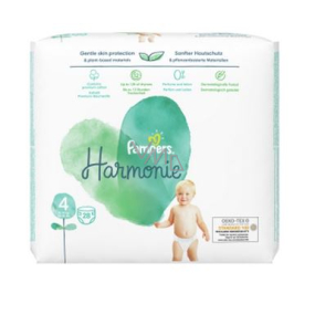 Pampers Harmonie veľkosť 4, 9 - 14 kg plienkové nohavičky 28 ks