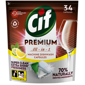 Cif Premium All in 1 Lemon tablety do umývačky riadu 34 ks
