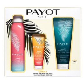 Payot Sunny Week-End Magic Mousse and Bronzer opaľovacia pena na tvár a telo 200 ml + ochranný krém SPF50 na tvár a telo 50 ml + sprchový gél po opaľovaní 200 ml, kozmetická sada