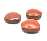 Jaspis červené srdce vŕtané prírodný kameň 30 mm 1 kus, plná starostlivosť kameň