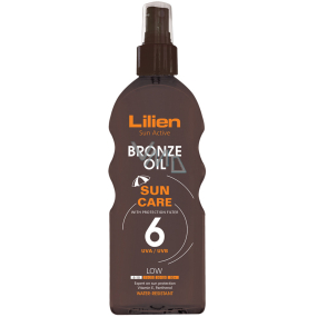 Lilien Sun Active Bronze Oil SPF6 Vodoodolný olej na opaľovanie 200 ml