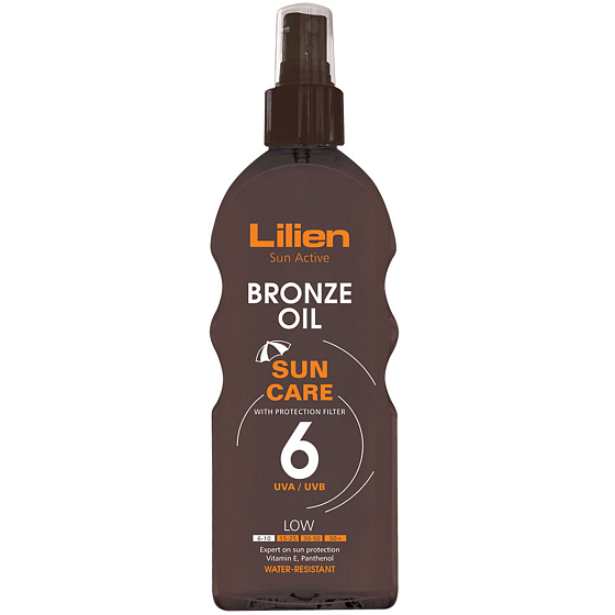 Lilien Sun Active Bronze Oil SPF6 Vodoodolný olej na opaľovanie 200 ml