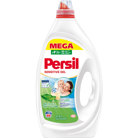 Persil Sensitive tekutý prací gél na citlivú pokožku 88 dávok 3,96 l