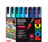 Posca Univerzálna sada akrylových fixiek 1,8 - 2,5 mm Ocean mix morské tóny 8 kusov PC-5M