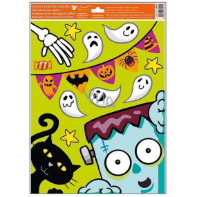 Okenná fólia Halloween Howling Ghosts Black Cat 30 x 42 cm