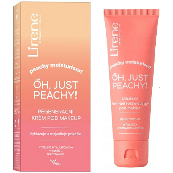 Lirene Oh, just Peachy rozjasňujúci regeneračný krém-gél pod make-up 50 ml