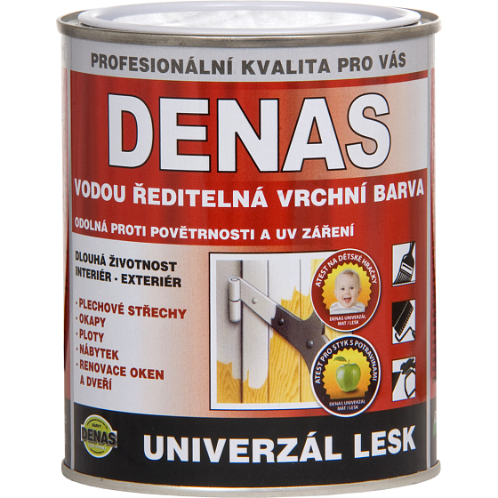 DENAS UNIVERZÁL-LESK vrchná farba na drevo, kov a betón, 0440 modrá, 700 g