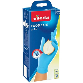 Vileda jednorazové rukavice Food Safe, veľkosť S/M, 40 ks