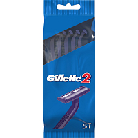 Gillette 2 jednorazové holítka, 2 britvy, 5 ks v balení