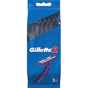 Gillette 2 jednorazové holítka, 2 britvy, 5 ks v balení