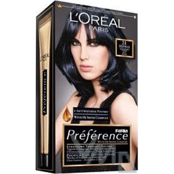 Loreal Paris Préférence Feria farba na vlasy 21 deep blue modro - čierna