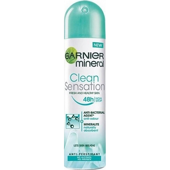 Garnier Mineral Clean Sensation antiperspitant dezodorant sprej pre ženy 150 ml