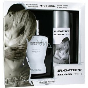 Jeanne Arthes Rocky Man White toaletná voda 100 ml + deodorant sprej 200 ml, darčeková sada