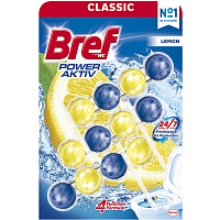 Bref WC Power Aktiv Citrón, WC guličky, 3 × 50 g