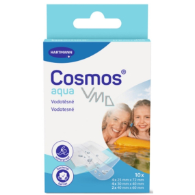 Vodotesná náplasť Cosmos Aqua 3 veľkosti 10 kusov