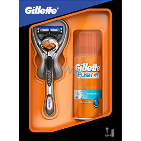 Gillette Fusion ProGlide Flexball holiaci strojček + hydratačný gél na holenie 75 ml, kozmetická sada, pre mužov
