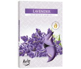 BISPOL Aura Lavender - Levanduľa vonné čajové sviečky 6 kusov