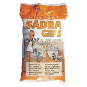 Kittfort Sadra Gips sivá - stavebná 3 kg