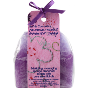 Bomb Cosmetics Fialka - Parma Violet sprchové masážne mydlo 140 g
