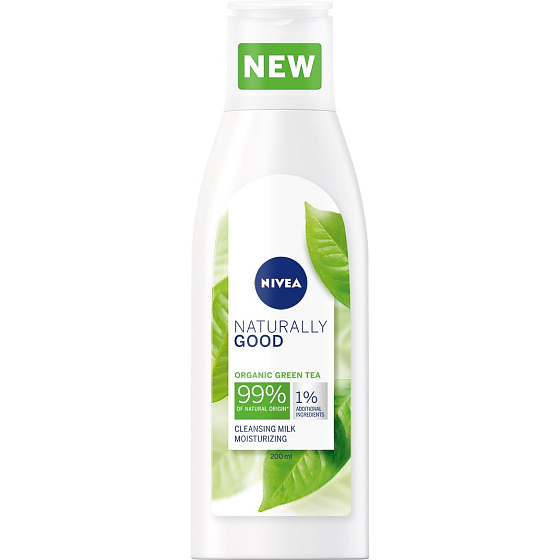 Nivea Naturally Good čistiace pleťové mlieko 200 ml