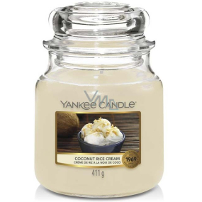 Yankee Candle Coconut Rice Cream - Krém s kokosovou ryžou vonná sviečka Classic stredné sklo 411 g
