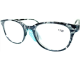 Berkeley Čítacie dioptrické okuliare +1 plast murované bielo-čierne 1 kus MC2198