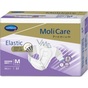MoliCare Premium Elastic M 80 - 120 cm 8 kvapiek inkontinenčné nohavičky pre stredne ťažkú až ťažkú inkontinenciu 26 kusov