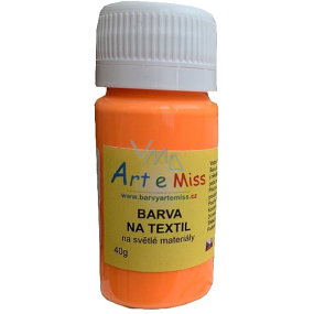 Art e Miss Farba na svetlé textílie 72 Neónová oranžová 40 g