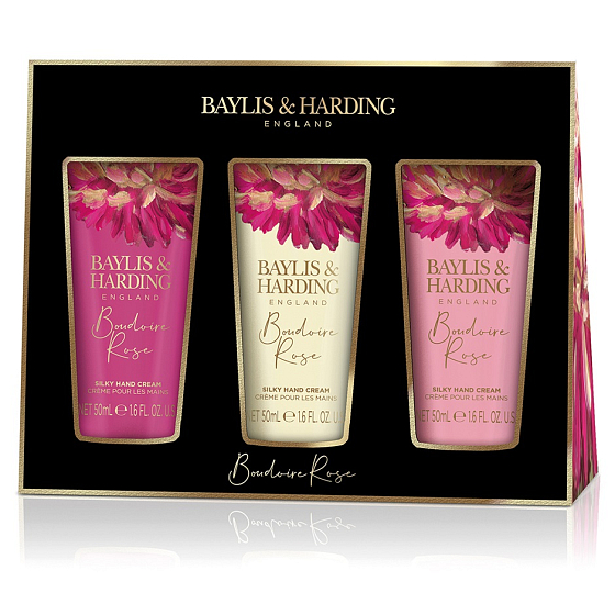 Baylis & Harding Secret Rose krém na ruky 3 x 50 ml, kozmetická sada pre ženy