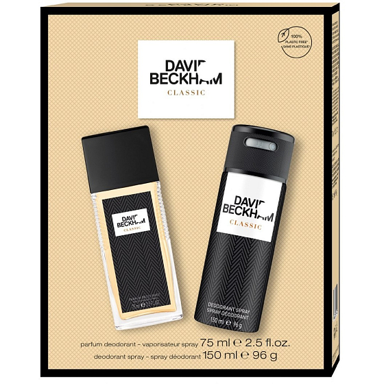 David Beckham Classic parfumovaný dezodorant 75 ml + dezodorant v spreji 150 ml, kozmetická sada pre mužov