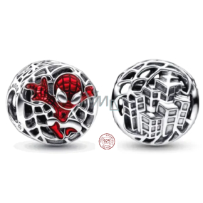 Prívesok Striebro 925 Marvel Spiderman nad mestom, korálik na náramok
