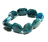 Apatit náramok elastický prírodný kameň 19 x 15 x 7 mm / 16 - 17 cm, kameň realizácie