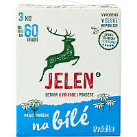 Jelen prací prášok na biele prádlo, 3 kg, 60 dávok