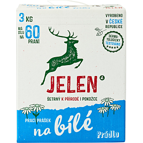 Jelen prací prášok na biele prádlo, 3 kg, 60 dávok
