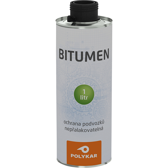 Polykar Bitumen nástřik podvozku áut, kartuša, čierny, 1 l