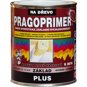 Pragoprimer Plus S 2070 základná farba na drevo, 0100 biela, 600 ml