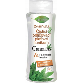BIO BIONE CANNABIS Zvlhčujúce čistiace odlíčovacie pleťové tonikum 255 ml