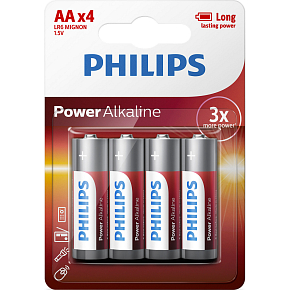Baterie Philips Longlife Power AA 4 ks LR6 Mignon 1,5V Baterie Philips Longlife Power AA 4 ks LR6 Mignon 1,5V