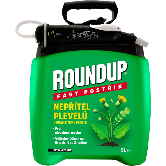 Roundup bez glyfosátu Fast 3H Pump & Go, 5 l