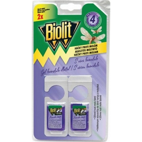 Biolit Háčiky proti moliam s vôňou levandule 2 x 3,2 g