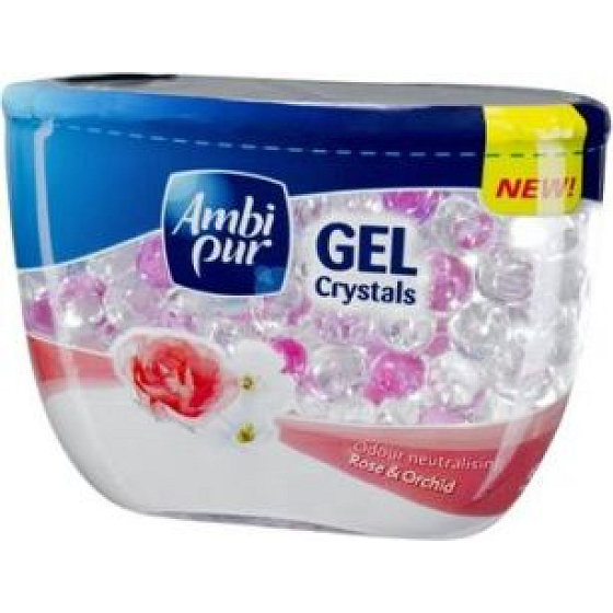 Ambi Pur Crystals Rose & Orchid gél osviežovač vzduchu 150 g