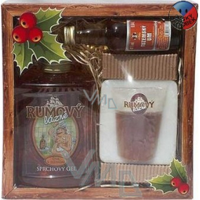 Bohemia Gifts Rumová kozmetika sprchový gél 300 ml + mydlo 70 g + rum 0,04 l, kozmetická sada