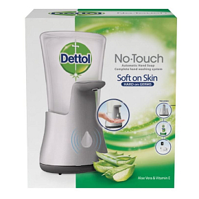 Dettol Jemná Aloe bezdotykový dávkovač mydla a náplň, 250 ml
