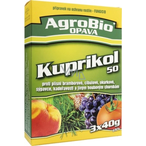 AgroBio Kuprikol 50 prípravok na ochranu rastlín proti hubovým chorobám 3 x 40 g