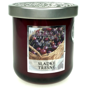 Heart & Home Sladké čerešne Sójová vonná sviečka strednej horí až 30 hodín 115 g