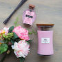 Woodwick Rose - Ruža vonná sviečka s dreveným širokým knôtom a viečkom sklo loď 453 g